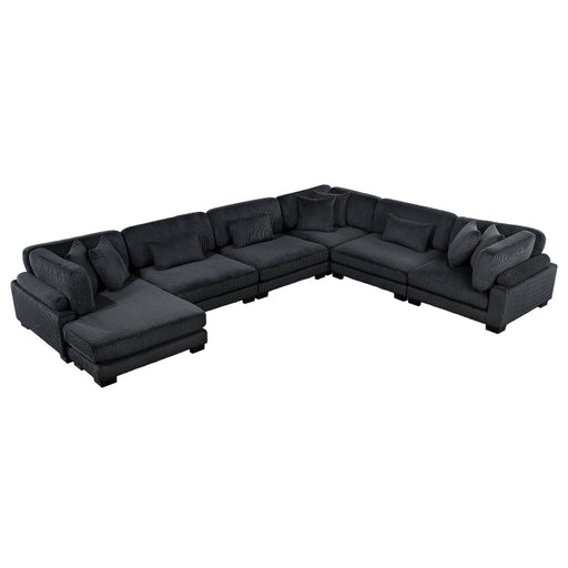 8555BK*2CR3ACVC (6)6-Piece Modular Sectional with Reversible Chaise - 8555BK*2CR3ACVC