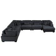 8555BK*2CR3ACVC (6)6-Piece Modular Sectional with Reversible Chaise - 8555BK*2CR3ACVC