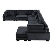 8555BK*2CR3ACVC (6)6-Piece Modular Sectional with Reversible Chaise - 8555BK*2CR3ACVC