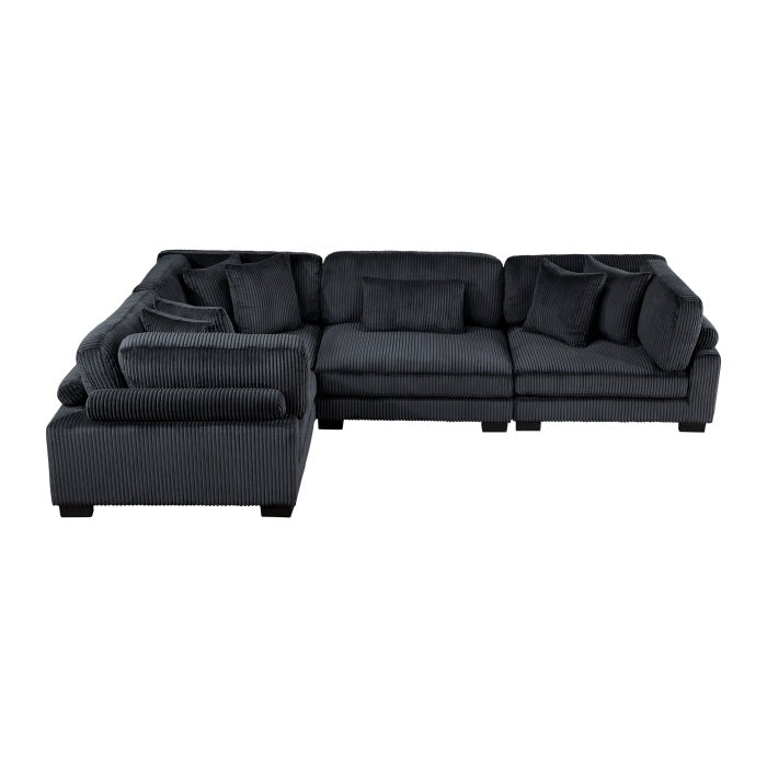 8555BK*3CRAC (4)4-Piece Modular Sectional - 8555BK*3CRAC