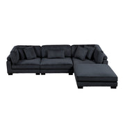 8555BK*4OT (4)4-Piece Modular Sectional with Ottoman - 8555BK*4OT