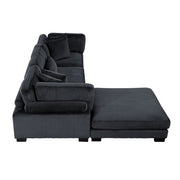 8555BK*4OT (4)4-Piece Modular Sectional with Ottoman - 8555BK*4OT