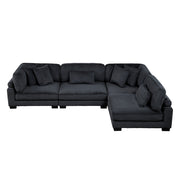 8555BK*4SC (4)4-Piece Modular Sectional - 8555BK*4SC