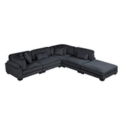 8555BK*5OT (5)5-Piece Modular Sectional with Ottoman - 8555BK*5OT