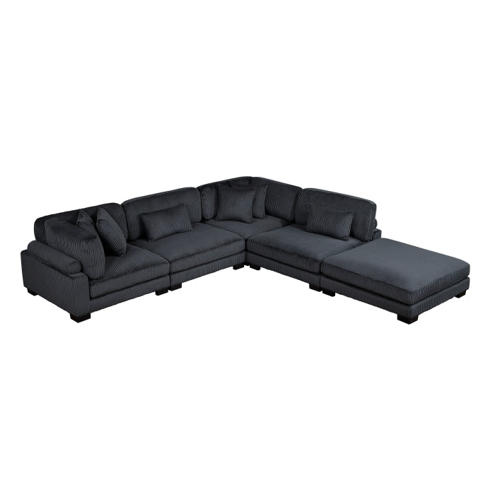 8555BK*5OT (5)5-Piece Modular Sectional with Ottoman - 8555BK*5OT