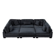 8555BK*6OT (6)6-Piece Modular Sectional with Ottoman - 8555BK*6OT