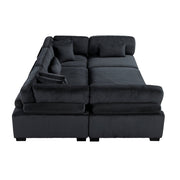 8555BK*6OT (6)6-Piece Modular Sectional with Ottoman - 8555BK*6OT