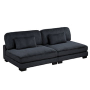 8555BK*6OT (6)6-Piece Modular Sectional with Ottoman - 8555BK*6OT