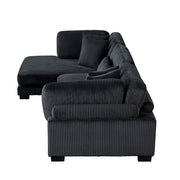 8555BK*CRACVC (3)3-Piece Modular Sectional with Reversible Chaise - 8555BK*CRACVC