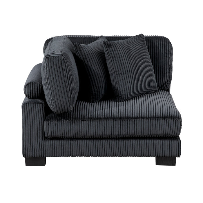 8555BK*CRACVCOT (4)4-Piece Modular Sectional with Reversible Chaise and Ottoman - 8555BK*CRACVCOT