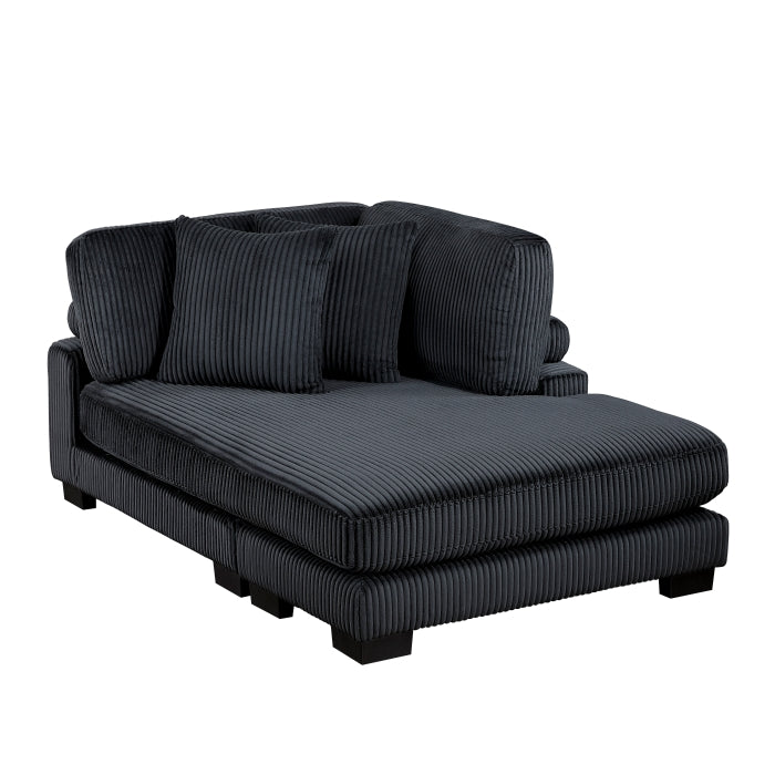 8555BK*CRACVCOT (4)4-Piece Modular Sectional with Reversible Chaise and Ottoman - 8555BK*CRACVCOT