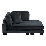 8555BK*CRACVCOT (4)4-Piece Modular Sectional with Reversible Chaise and Ottoman - 8555BK*CRACVCOT