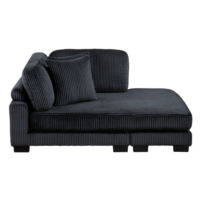 8555BK*CRACVCOT (4)4-Piece Modular Sectional with Reversible Chaise and Ottoman - 8555BK*CRACVCOT