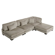 8555GB*2AC1CROT (4)4-Piece Modular Sectional with Ottoman - 8555GB*2AC1CROT