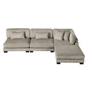 8555GB*2AC1CROT (4)4-Piece Modular Sectional with Ottoman - 8555GB*2AC1CROT