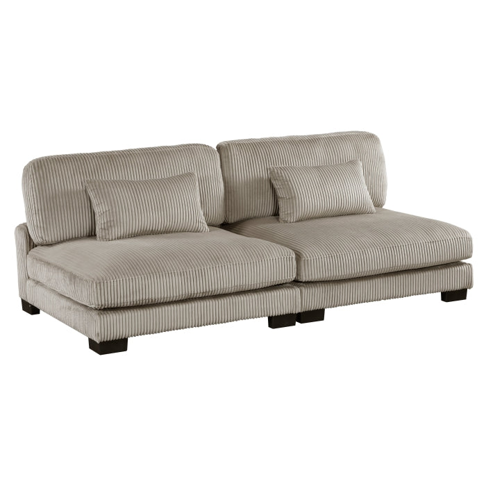 8555GB*2AC1CROT (4)4-Piece Modular Sectional with Ottoman - 8555GB*2AC1CROT