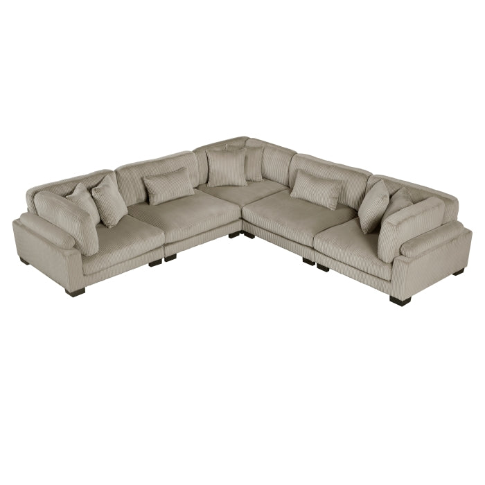 8555GB*2AC3CR (5)5-Piece Modular Sectional - 8555GB*2AC3CR