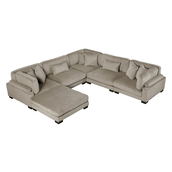 8555GB*3CR2ACOT (6)6-Piece Modular Sectional with Ottoman - 8555GB*3CR2ACOT