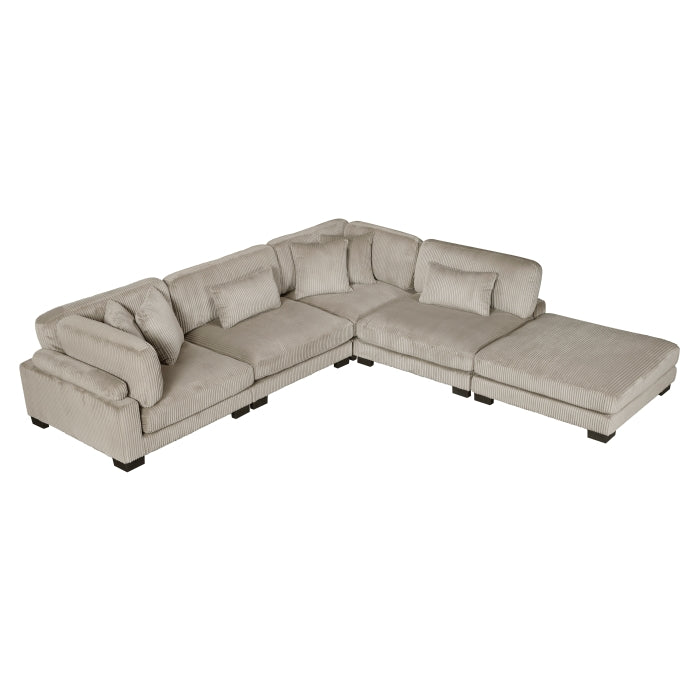 8555GB*5OT (5)5-Piece Modular Sectional with Ottoman - 8555GB*5OT