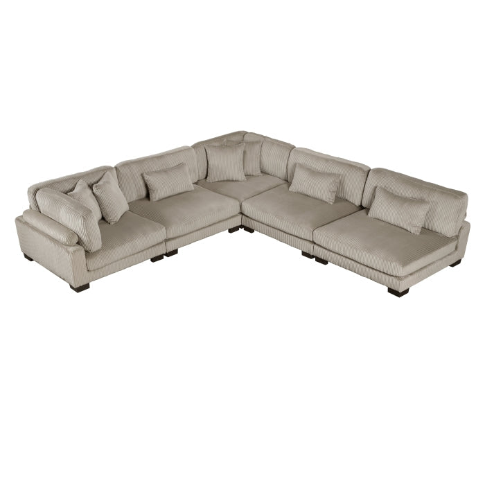 8555GB*5SC (5)5-Piece Modular Sectional - 8555GB*5SC