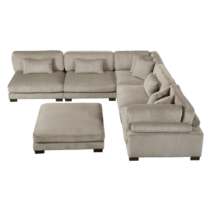 8555GB*6OT (6)6-Piece Modular Sectional with Ottoman - 8555GB*6OT