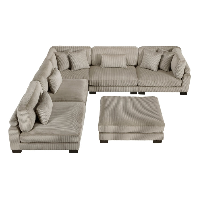 8555GB*6OT (6)6-Piece Modular Sectional with Ottoman - 8555GB*6OT