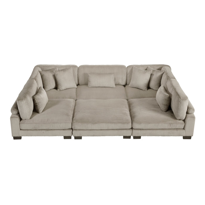 8555GB*6OT (6)6-Piece Modular Sectional with Ottoman - 8555GB*6OT
