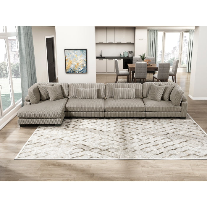 8555GB*CR2ACVC (4)4-Piece Modular Sectional with Reversible Chaise - 8555GB*CR2ACVC