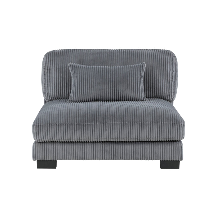 8555GY*2AC1CROT (4)4-Piece Modular Sectional with Ottoman - 8555GY*2AC1CROT