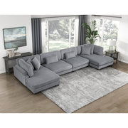 8555GY*2AC2VC (4)4-Piece Modular Sectional with Reversible Chaise - 8555GY*2AC2VC