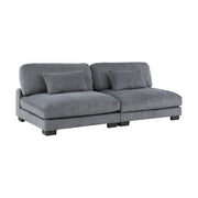 8555GY*2CR2AC2OT (6)6-Piece Modular Sectional with Ottomans - 8555GY*2CR2AC2OT