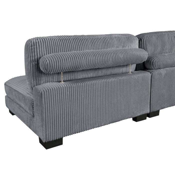 8555GY*2CR3ACVCOT (7)7-Piece Modular Sectional with Reversible Chaise and Ottoman - 8555GY*2CR3ACVCOT