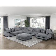8555GY*2CR3ACVCOT (7)7-Piece Modular Sectional with Reversible Chaise and Ottoman - 8555GY*2CR3ACVCOT