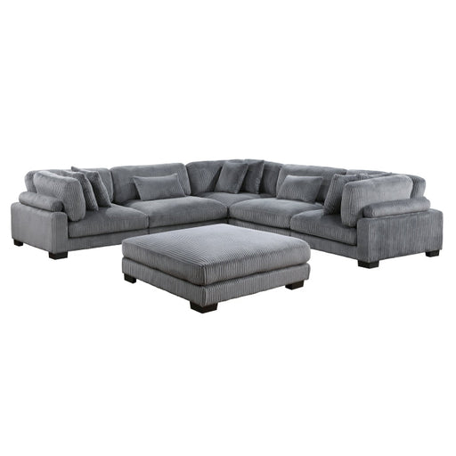 8555GY*3CR2ACOT (6)6-Piece Modular Sectional with Ottoman - 8555GY*3CR2ACOT