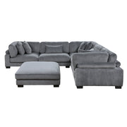 8555GY*3CR2ACOT (6)6-Piece Modular Sectional with Ottoman - 8555GY*3CR2ACOT