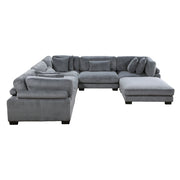 8555GY*3CR2ACOT (6)6-Piece Modular Sectional with Ottoman - 8555GY*3CR2ACOT