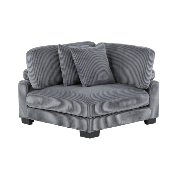 8555GY*3CRACOT (5)5-Piece Modular Sectional with Ottoman - 8555GY*3CRACOT