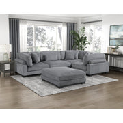 8555GY*3CRACOT (5)5-Piece Modular Sectional with Ottoman - 8555GY*3CRACOT
