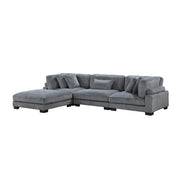 8555GY*4OT (4)4-Piece Modular Sectional with Ottoman - 8555GY*4OT