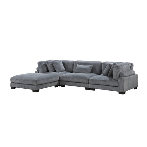 8555GY*4OT (4)4-Piece Modular Sectional with Ottoman - 8555GY*4OT