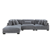 8555GY*4OT (4)4-Piece Modular Sectional with Ottoman - 8555GY*4OT
