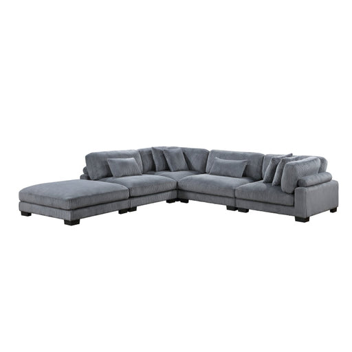 8555GY*5OT (5)5-Piece Modular Sectional with Ottoman - 8555GY*5OT