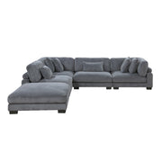 8555GY*5OT (5)5-Piece Modular Sectional with Ottoman - 8555GY*5OT