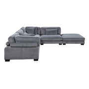 8555GY*5OT (5)5-Piece Modular Sectional with Ottoman - 8555GY*5OT