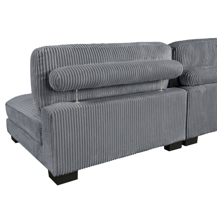 8555GY*6OT (6)6-Piece Modular Sectional with Ottoman - 8555GY*6OT