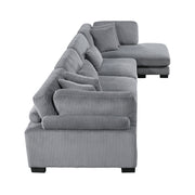8555GY*CR2ACVC (4)4-Piece Modular Sectional with Reversible Chaise - 8555GY*CR2ACVC