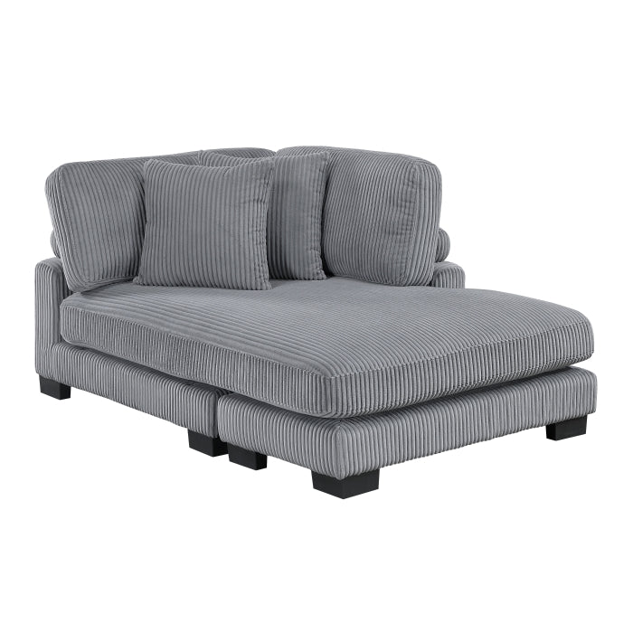 8555GY*CR2ACVC (4)4-Piece Modular Sectional with Reversible Chaise - 8555GY*CR2ACVC