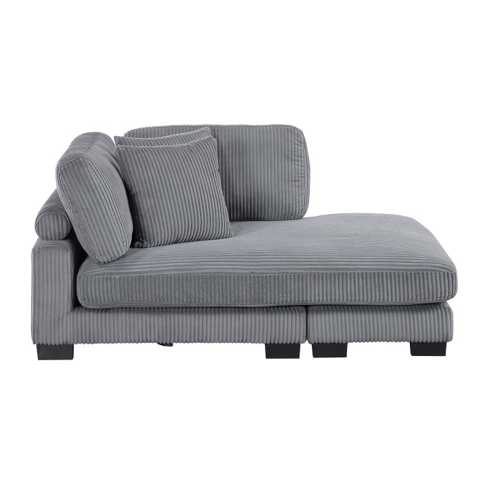 8555GY*CR2ACVCOT (5)5-Piece Modular Sectional with Reversible Chaise and Ottoman - 8555GY*CR2ACVCOT