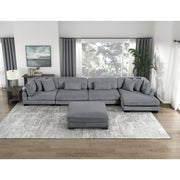 8555GY*CR2ACVCOT (5)5-Piece Modular Sectional with Reversible Chaise and Ottoman - 8555GY*CR2ACVCOT