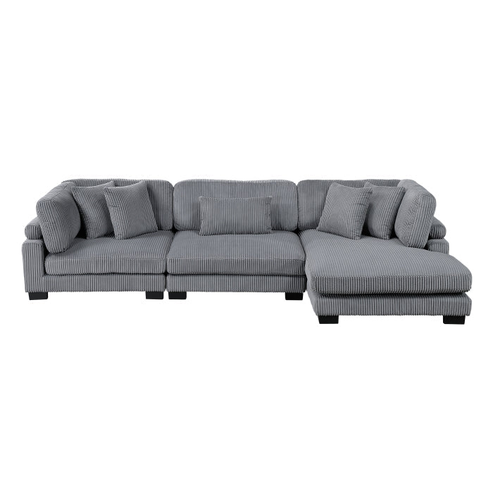 8555GY*CRACVC (3)3-Piece Modular Sectional with Reversible Chaise - 8555GY*CRACVC